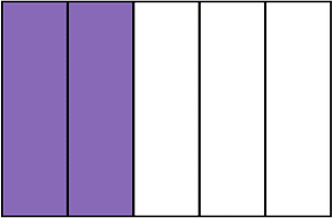 Violet Rectangle Fraction 2:5