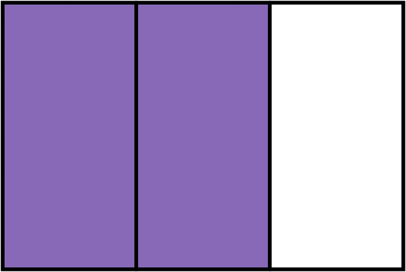 Violet Rectangle Fraction 2:3