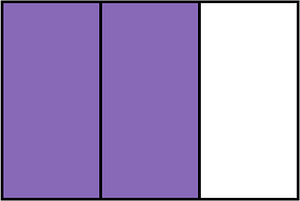 Violet Rectangle Fraction 2:3
