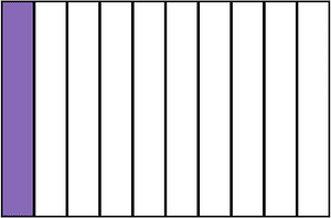 Violet Rectangle Fraction 1:10