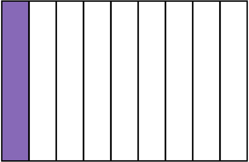 Violet Rectangle Fraction 1:9