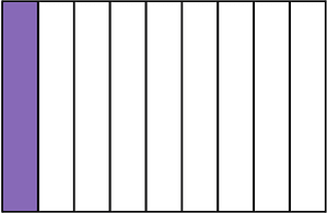 Violet Rectangle Fraction 1:9