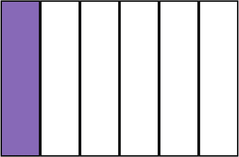 Violet Rectangle Fraction 1:6