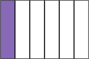 Violet Rectangle Fraction 1:6