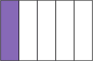 Violet Rectangle Fraction 1:5