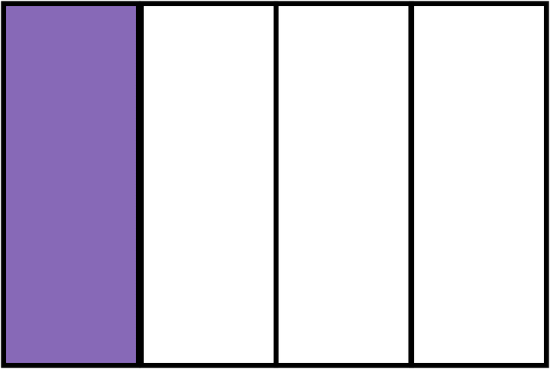 Violet Rectangle Fraction 1:4