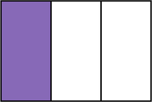 Violet Rectangle Fraction 1:3
