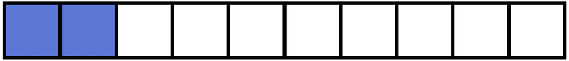 Ultramarine Rectangle Fraction 2:10