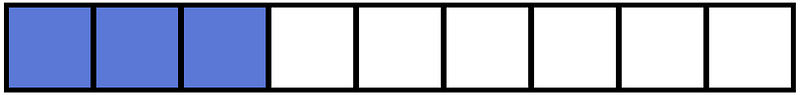Ultramarine Rectangle Fraction 3:9