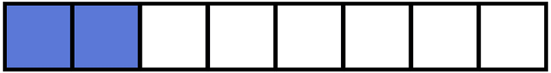 Ultramarine Rectangle Fraction 2:8