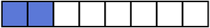 Ultramarine Rectangle Fraction 2:8