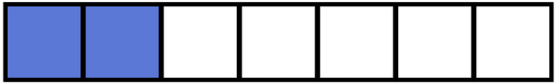 Ultramarine Rectangle Fraction 2:7