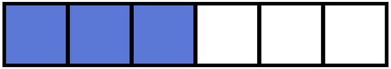 Ultramarine Rectangle Fraction 3:6