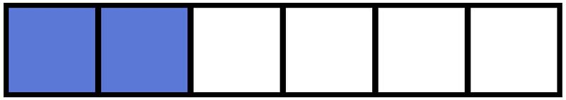 Ultramarine Rectangle Fraction 2:6