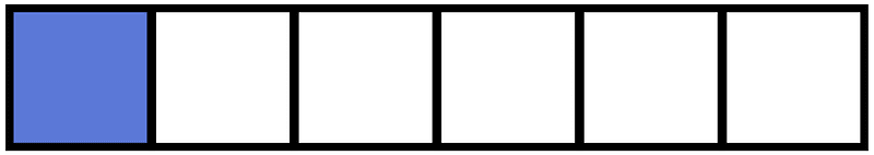 Ultramarine Rectangle Fraction 1:6