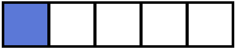 Ultramarine Rectangle Fraction 1:5