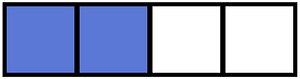 Ultramarine Rectangle Fraction 2:4