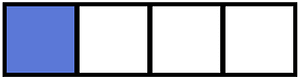 Ultramarine Rectangle Fraction 1:4