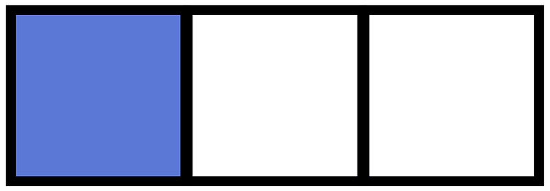 Ultramarine Rectangle Fraction 1:3