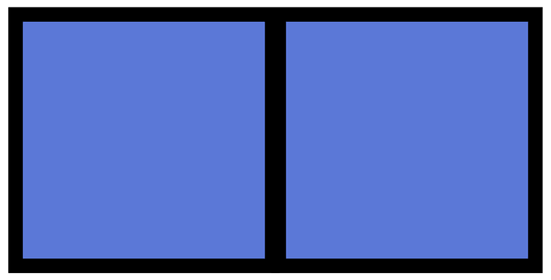 Ultramarine Rectangle Fraction 2:2