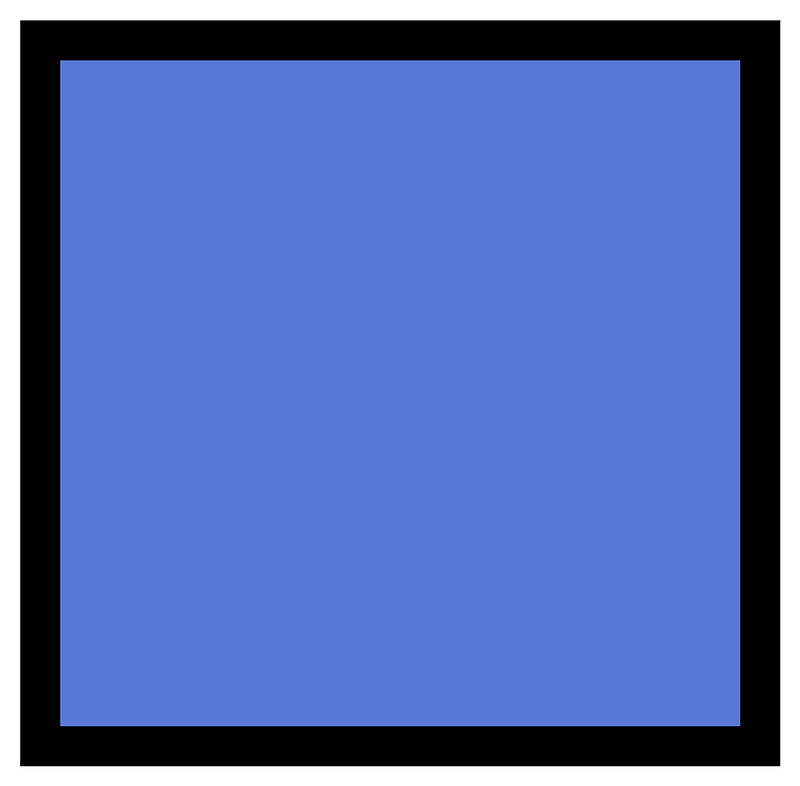 Ultramarine Rectangle Fraction 1:1
