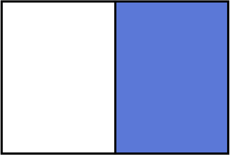 Ultramarine Rectangle Fraction 1:2