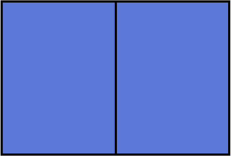 Ultramarine Rectangle Fraction 2:2