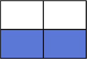 Ultramarine Rectangle Fraction 2:4