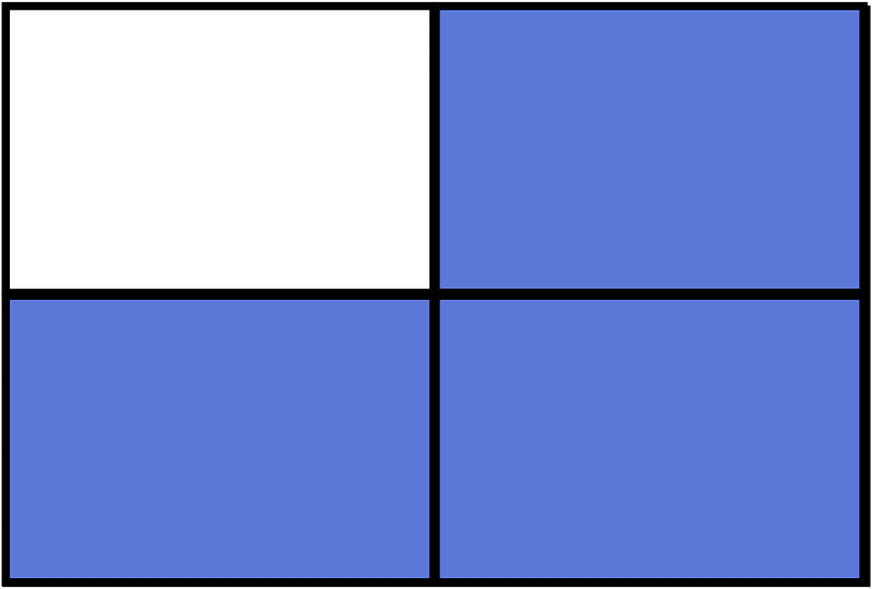 Ultramarine Rectangle Fraction 3:4
