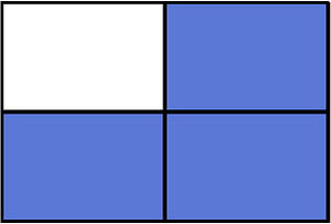 Ultramarine Rectangle Fraction 3:4