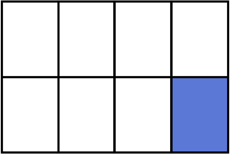 Ultramarine Rectangle Fraction 1:8