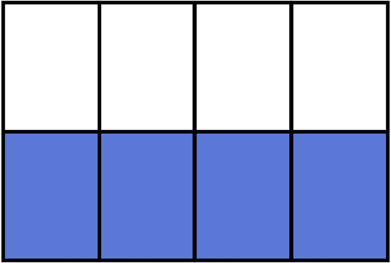 Ultramarine Rectangle Fraction 4:8
