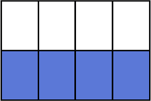 Ultramarine Rectangle Fraction 4:8