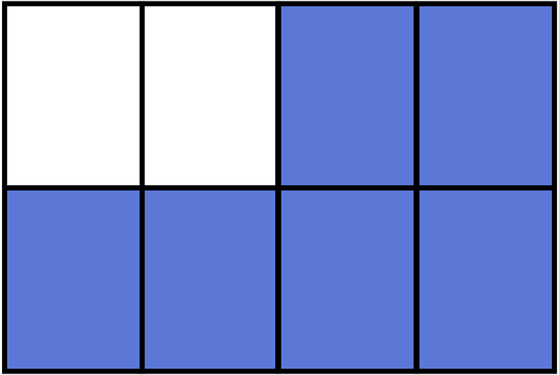 Ultramarine Rectangle Fraction 6:8