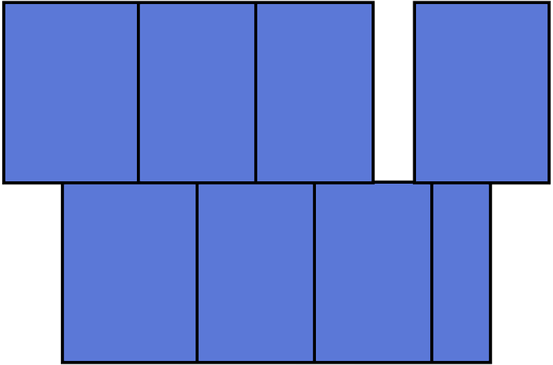 Ultramarine Rectangle Fraction 8:8