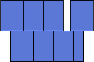 Ultramarine Rectangle Fraction 8:8