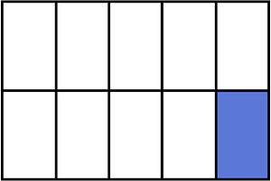 Ultramarine Rectangle Fraction 1:10
