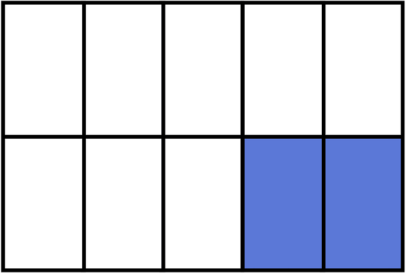 Ultramarine Rectangle Fraction 2:10