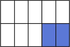 Ultramarine Rectangle Fraction 2:10