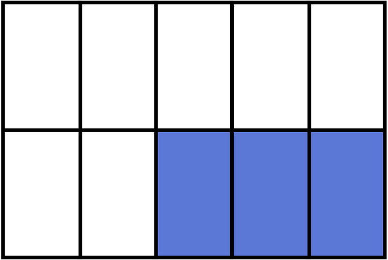 Ultramarine Rectangle Fraction 3:10