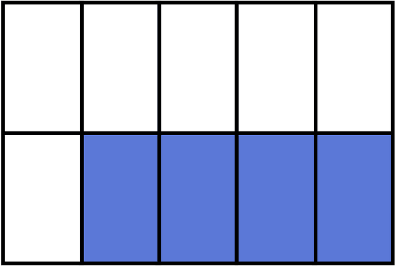 Ultramarine Rectangle Fraction 4:10