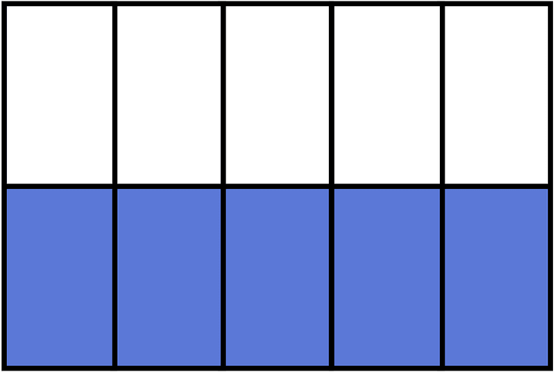 Ultramarine Rectangle Fraction 5:10