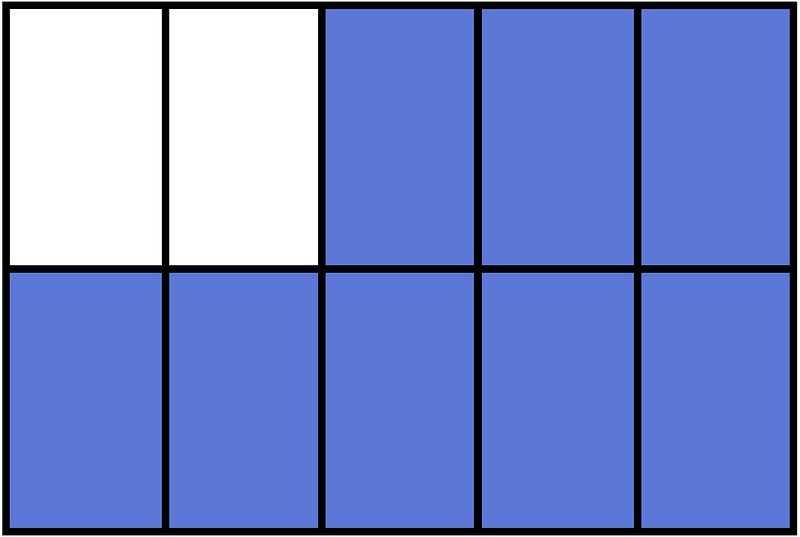 Ultramarine Rectangle Fraction 8:10