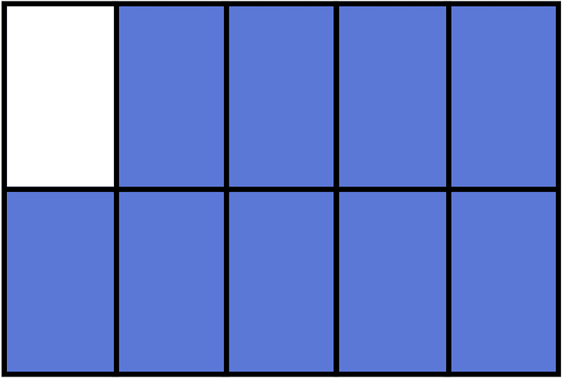 Ultramarine Rectangle Fraction 9:10
