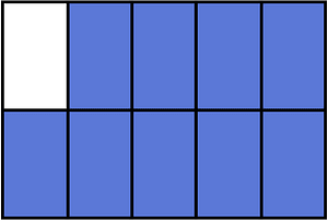 Ultramarine Rectangle Fraction 9:10