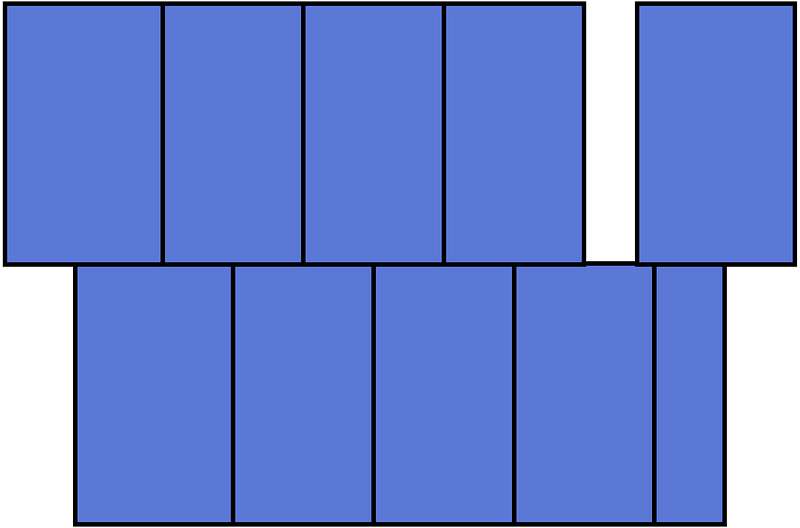 Ultramarine Rectangle Fraction 10:10