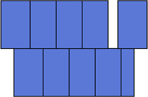 Ultramarine Rectangle Fraction 10:10