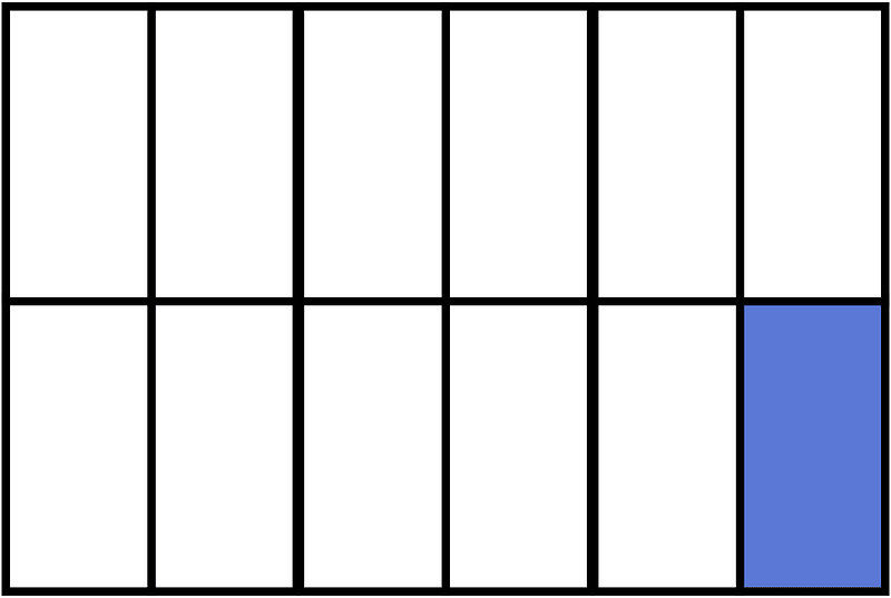Ultramarine Rectangle Fraction 1:12