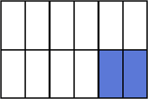 Ultramarine Rectangle Fraction 2:12