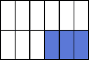 Ultramarine Rectangle Fraction 3:12